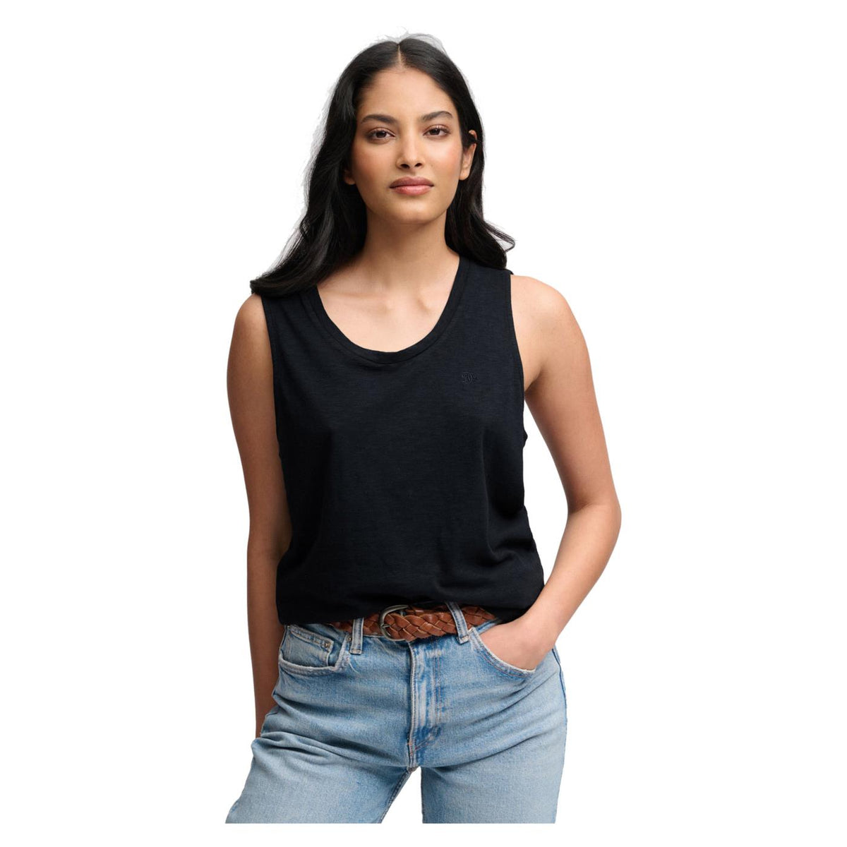 SUPERDRY SCOOP NECK TANK - Nero - immagine principale