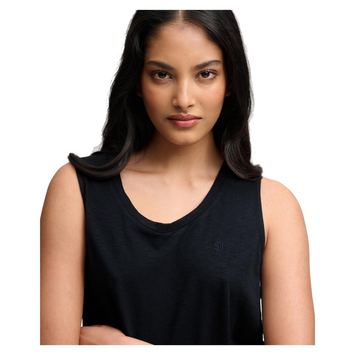 SUPERDRY SCOOP NECK TANK - Nero - vista 3