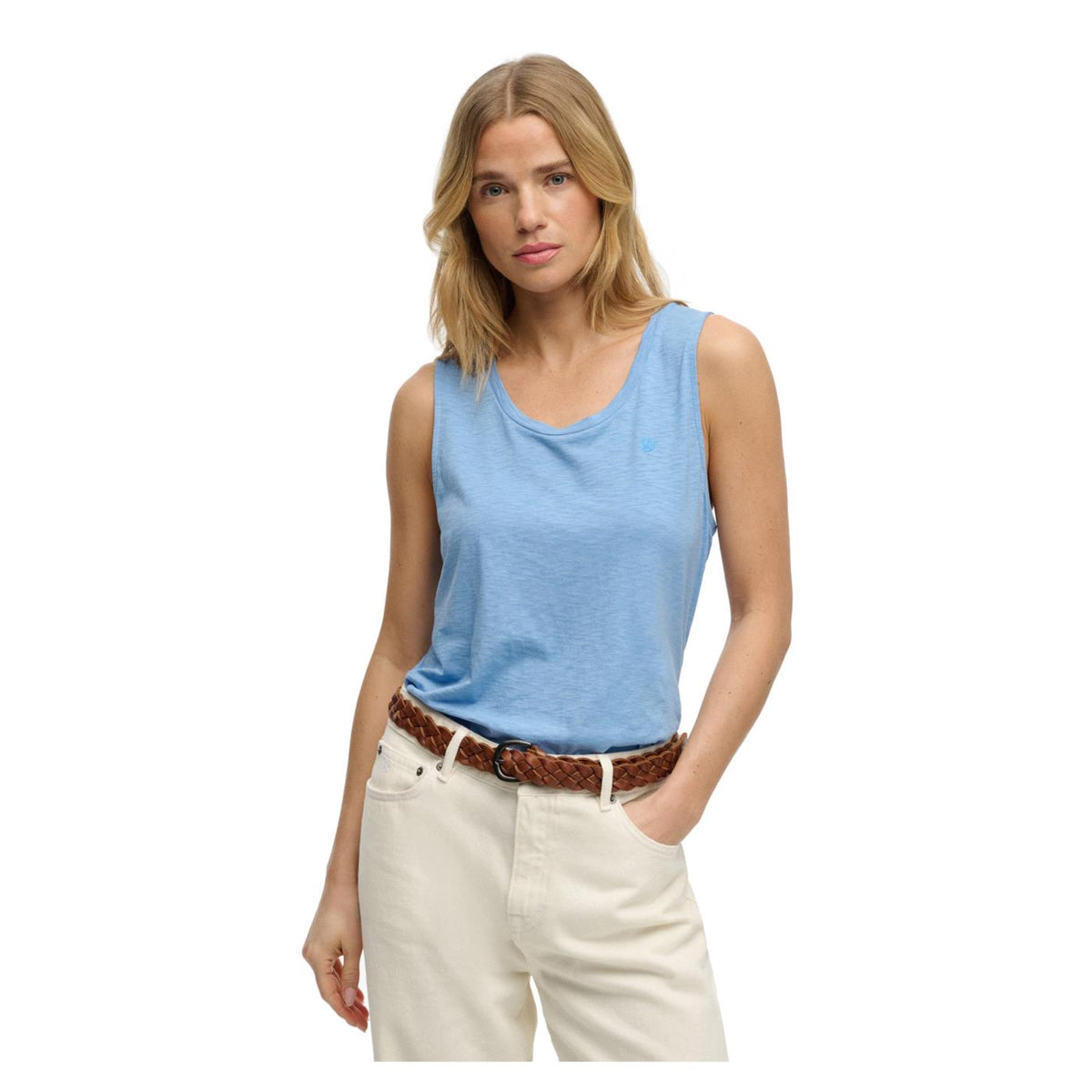 SUPERDRY SCOOP NECK TANK - Azzurro - immagine principale