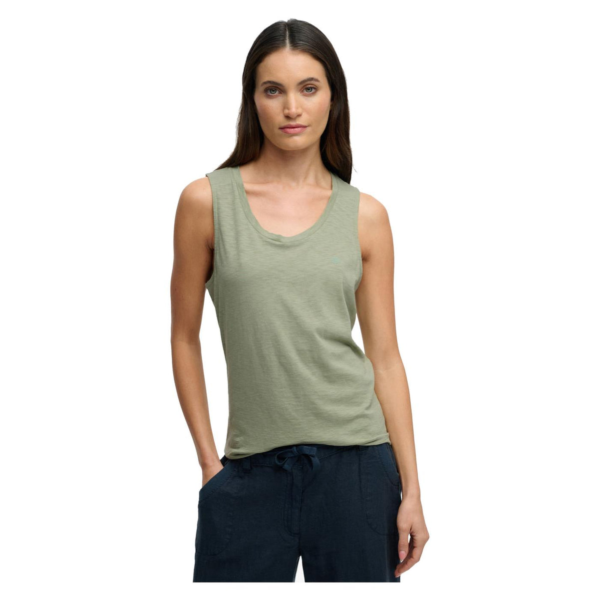 SUPERDRY SCOOP NECK TANK - Militare - immagine principale