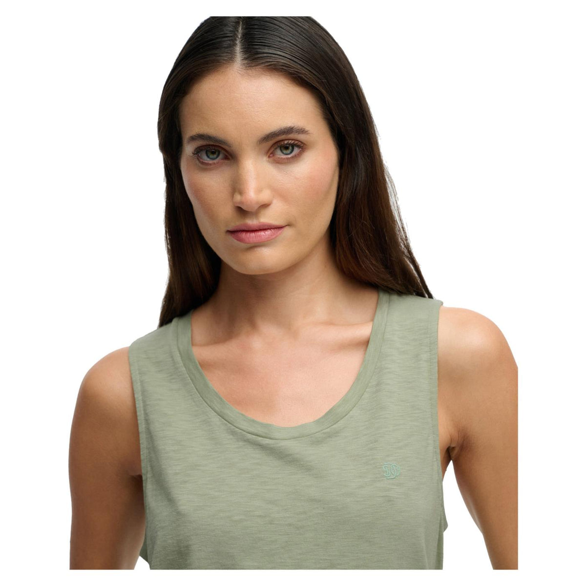SUPERDRY SCOOP NECK TANK - Militare - vista 3