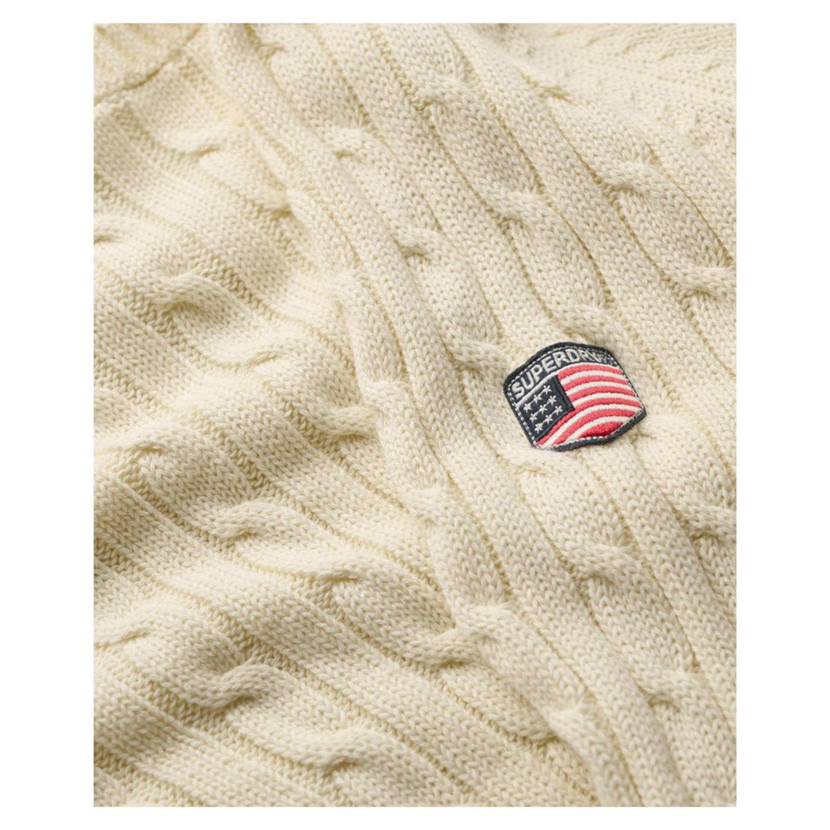 SUPERDRY SLOUCHY CABLE KNIT - Beige - vista 4