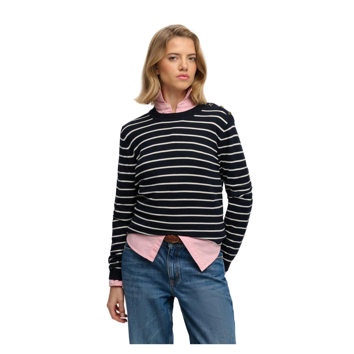 SUPERDRY LW ESSENTIAL WOMAN JUMPER - Blu - immagine principale