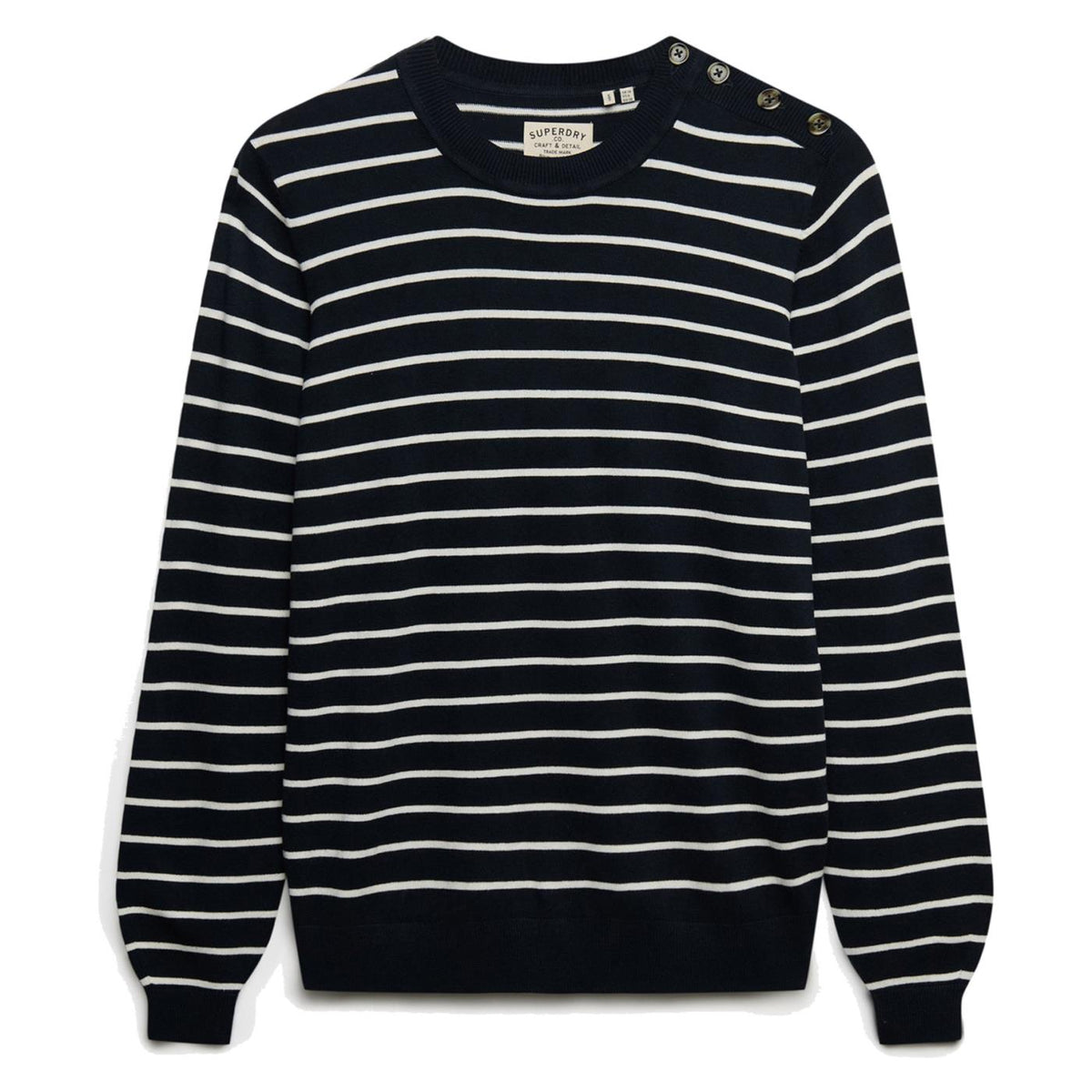 SUPERDRY LW ESSENTIAL WOMAN JUMPER - Blu - vista 4