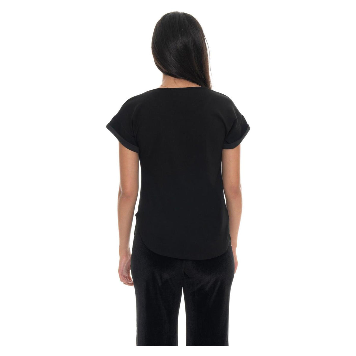 LEONE T-SHIRT W GOLD STUDS - Nero - vista 2