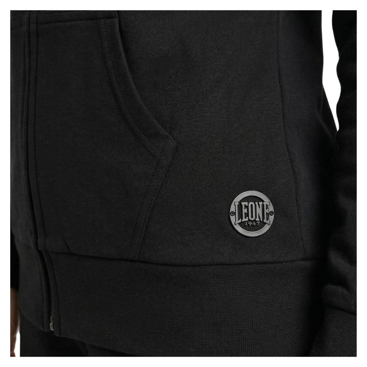 LEONE FELPA W FZ HOODIE STRETCH - Nero - vista 4