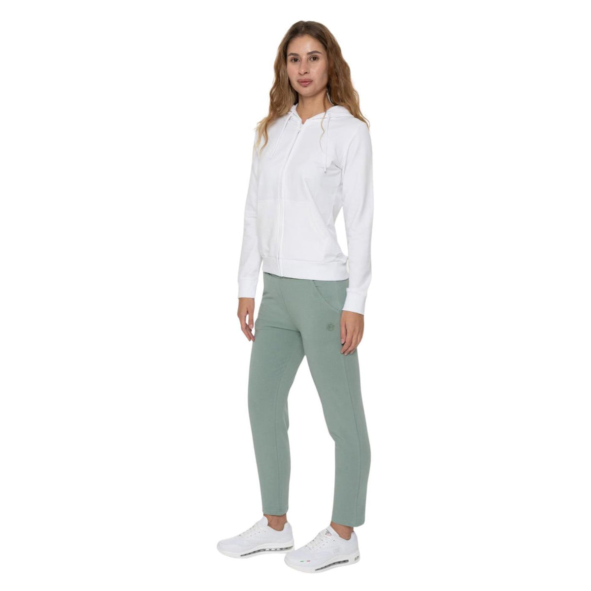 LEONE PANTALONI STRETCH FLEECE - Verde - vista 3