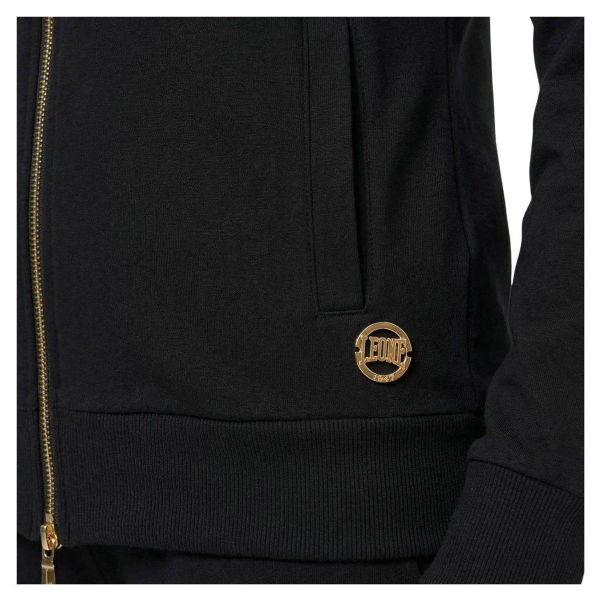 LEONE FELPA CLASSY FULL ZIP - Nero - vista 4
