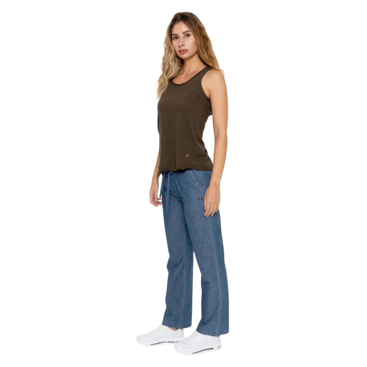 LEONE PANTALONI IN CHAMBRAY - Denim - vista 4