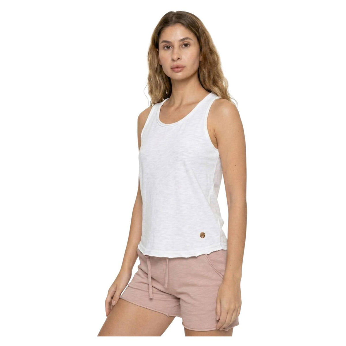 LEONE CANOTTA W COTONE FIAMMATO - Bianco - vista 2