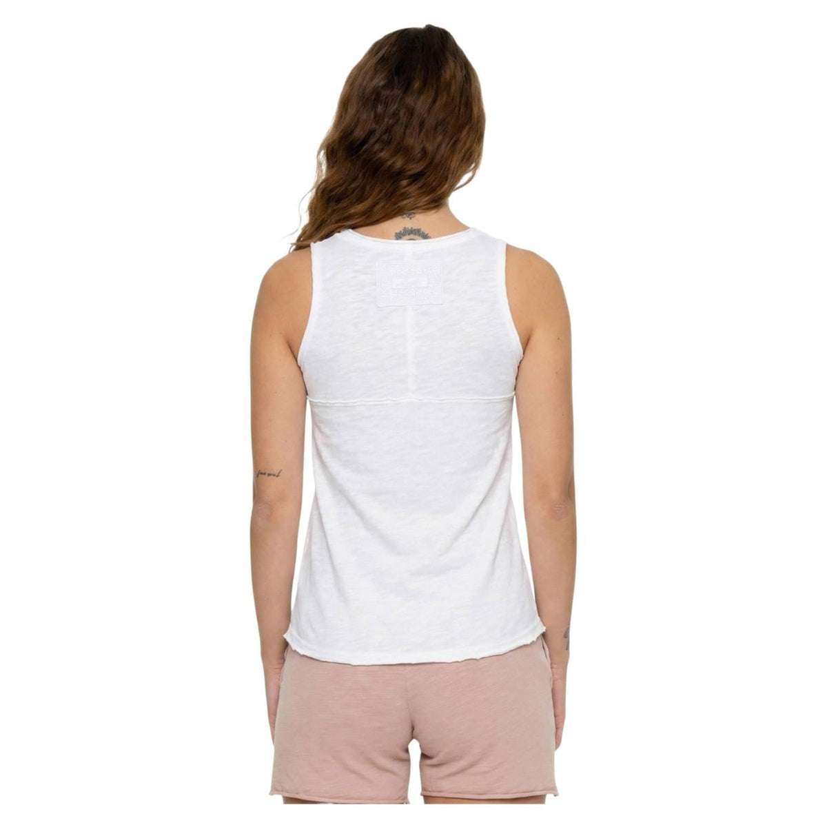 LEONE CANOTTA W COTONE FIAMMATO - Bianco - vista 3