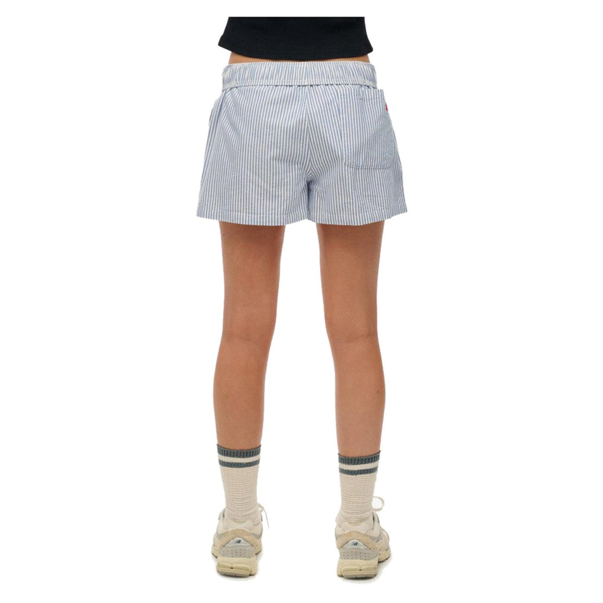 SUPERDRY COTTON STRIPE EL SHORT - Azzurro - vista 2