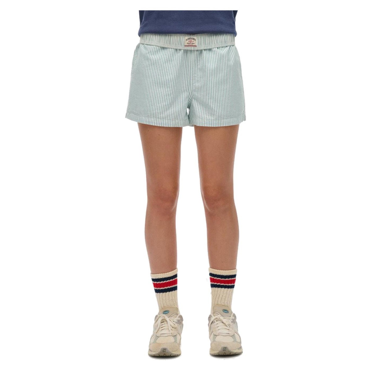 SUPERDRY COTTON STRIPE EL SHORT - Verde - immagine principale