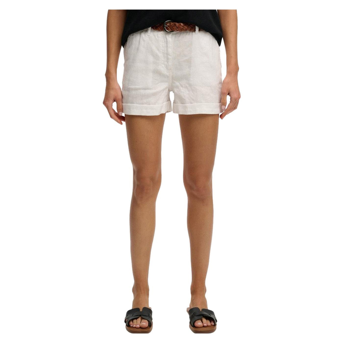 SUPERDRY MID RISE LINEN SHORT