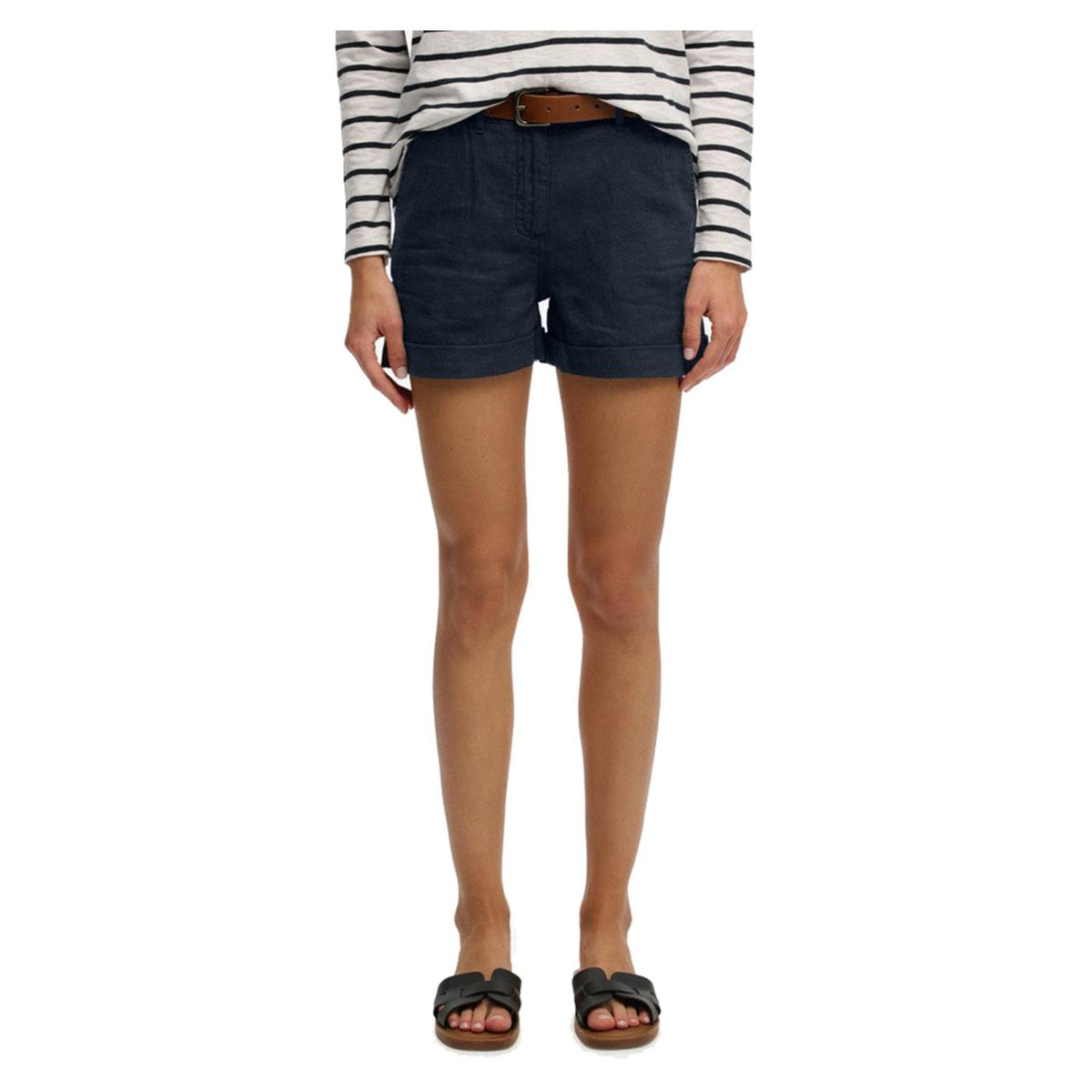 SUPERDRY MID RISE LINEN SHORT