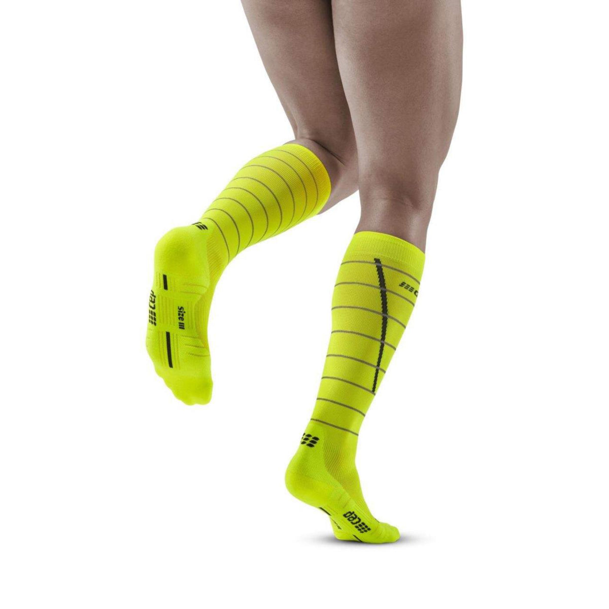 CEP COMPRESSION SOCKS REFLECT - Giallo - vista 2