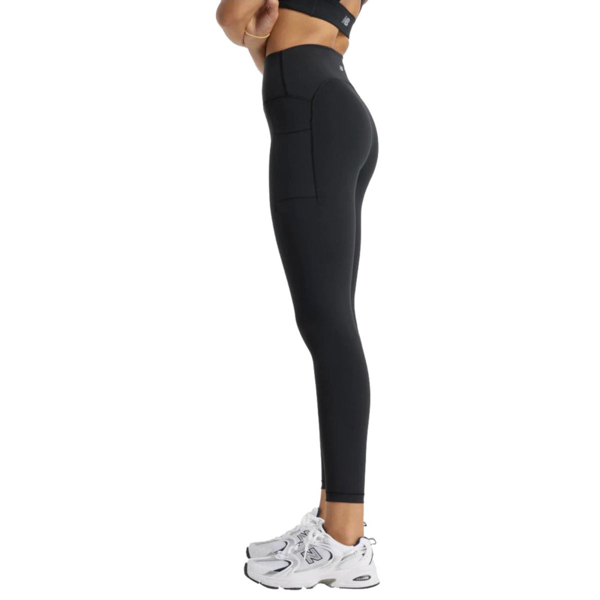 NEW BALANCE SLEEK POCKET HIGH RISE W - Nero - vista 3
