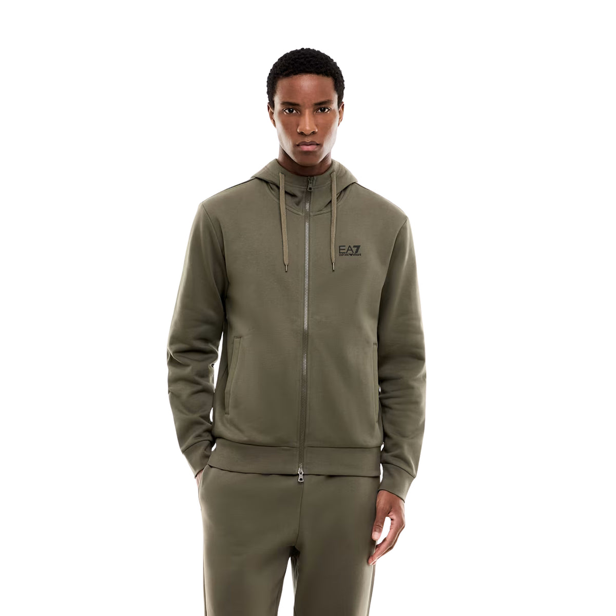 EMPORIO ARMANI 7 EA7 TRAIN CORE TOP HOODIE FZ - Militare - immagine principale