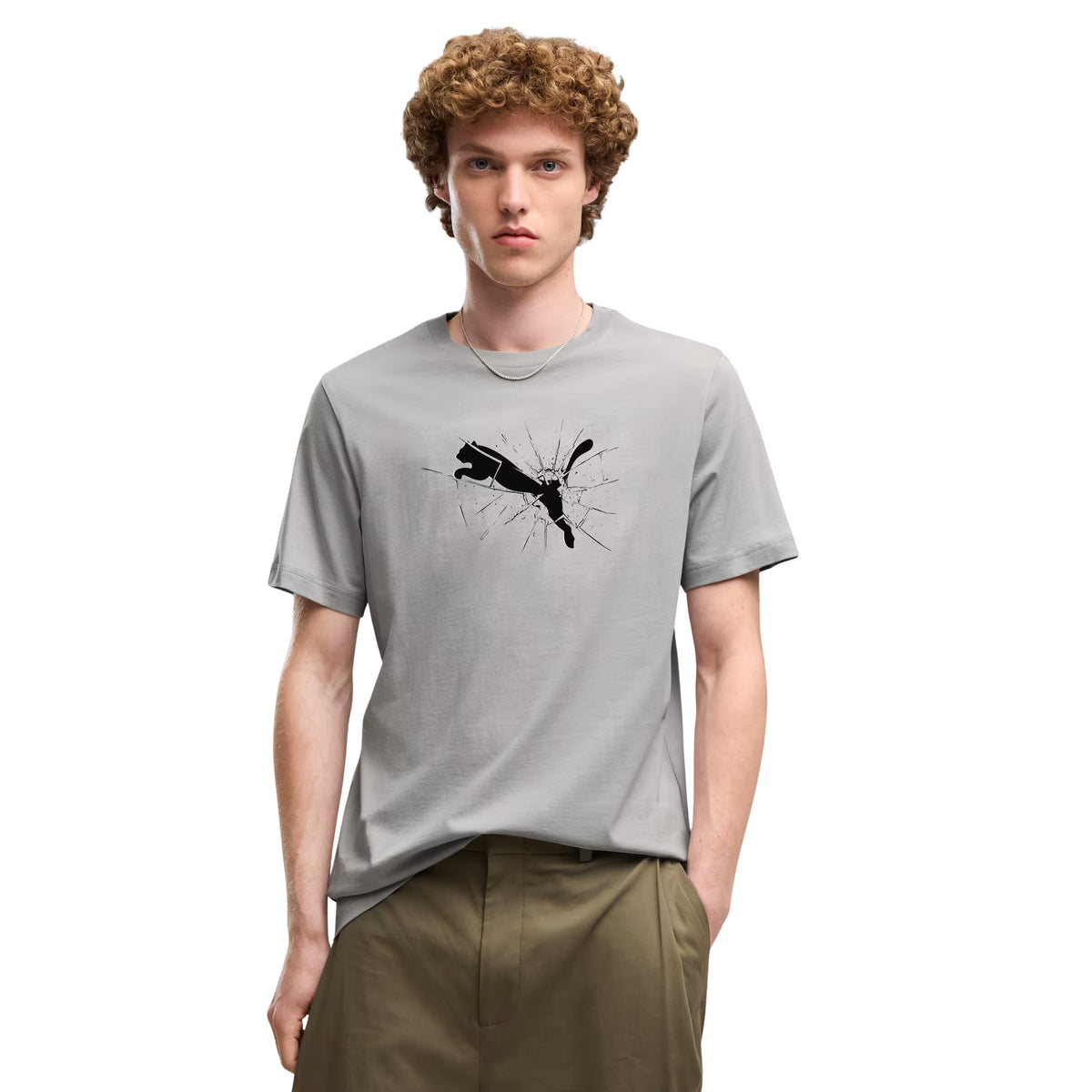 PUMA GRAPHICS CAT LOGO TEE - Grigio chiaro - immagine principale