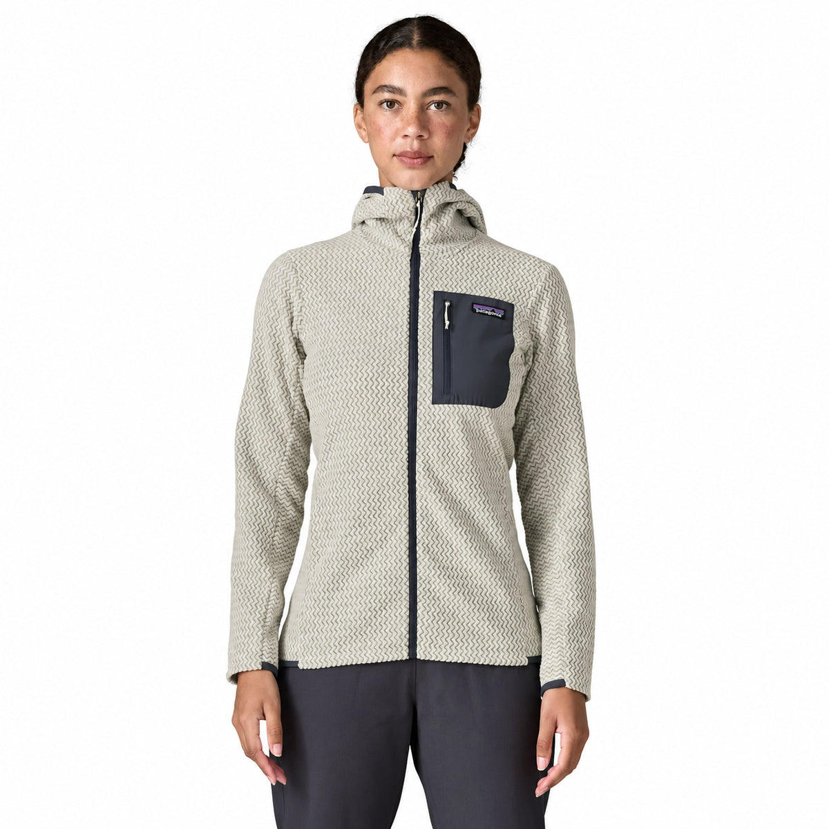 PATAGONIA R1 AIR FULL ZIP HOODY W - Beige - immagine principale