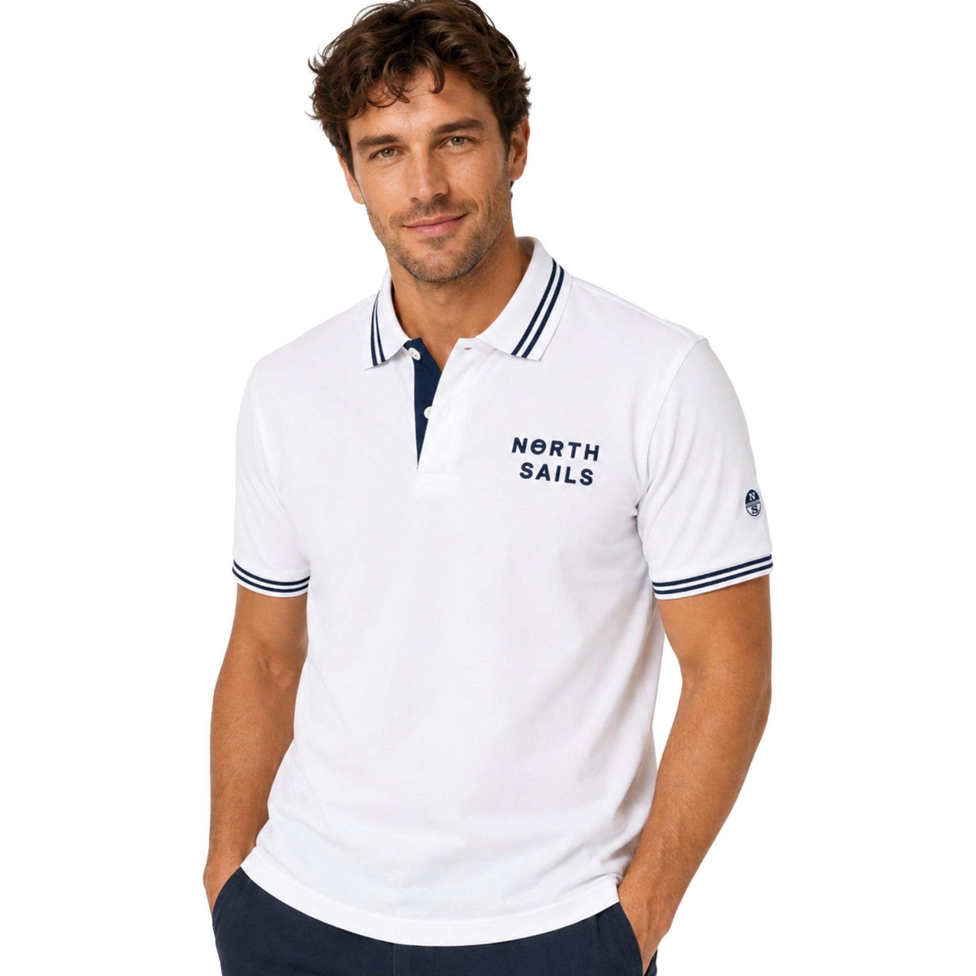 NORTH SAILS POLO MANICHE CORTE - Bianco - immagine principale