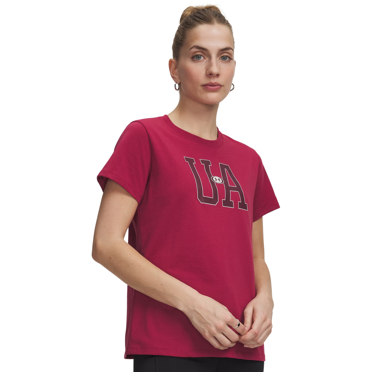 UNDER ARMOUR ICON FLCE GRAPHC SS TEE W - Bordeaux - immagine principale