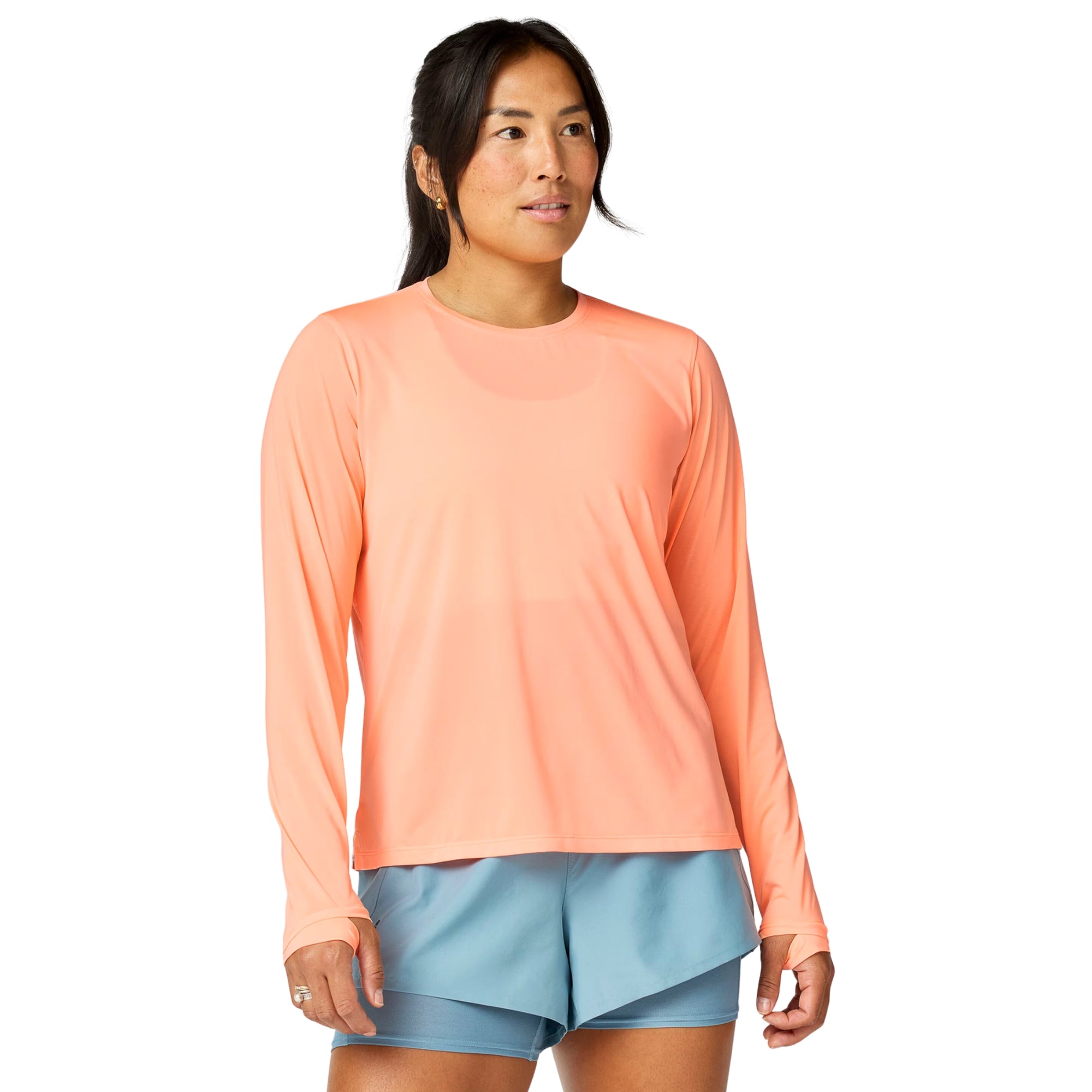BROOKS DASH LONG SLEEVE W TEE - Corallo - immagine principale