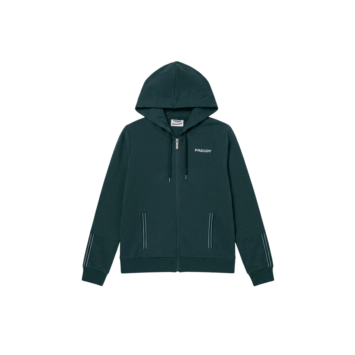 FREDDY FELPA W STRETCH FZ HOODY - Verde - immagine principale
