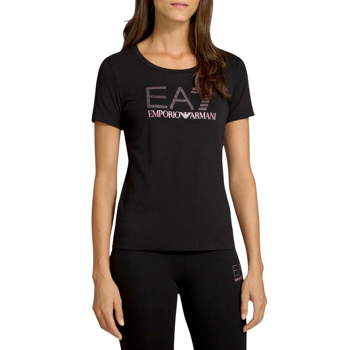 EMPORIO ARMANI 7 EA7 LOGO W TEE FANCY STRASS
