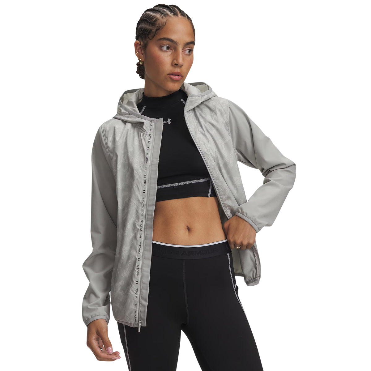 UNDER ARMOUR VELOCITI STORM W JACKET - Grigio chiaro - immagine principale