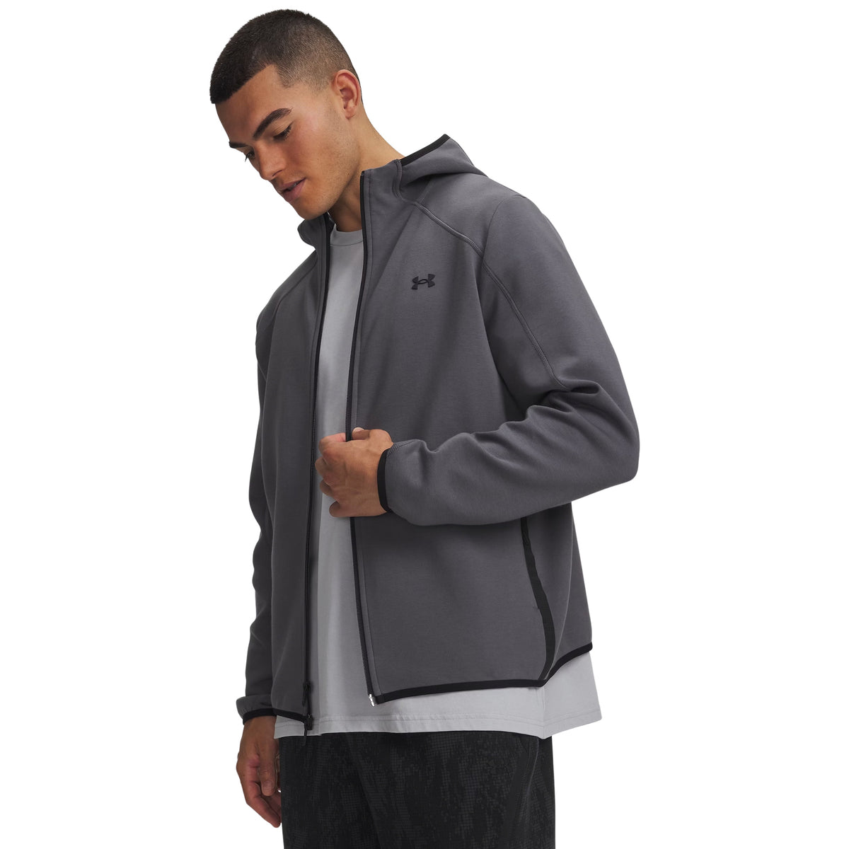UNDER ARMOUR UNSTOPPABLE FLC FULL ZIP - Grigio scuro - immagine principale