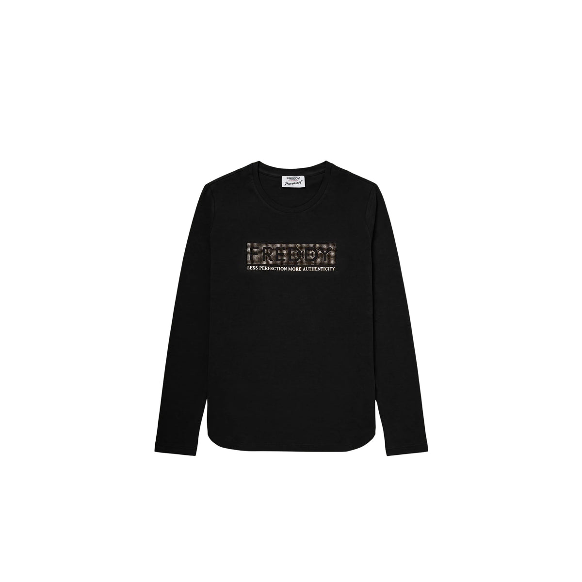 FREDDY COLLEGE LUXE TEE LS MODAL - Nero - immagine principale