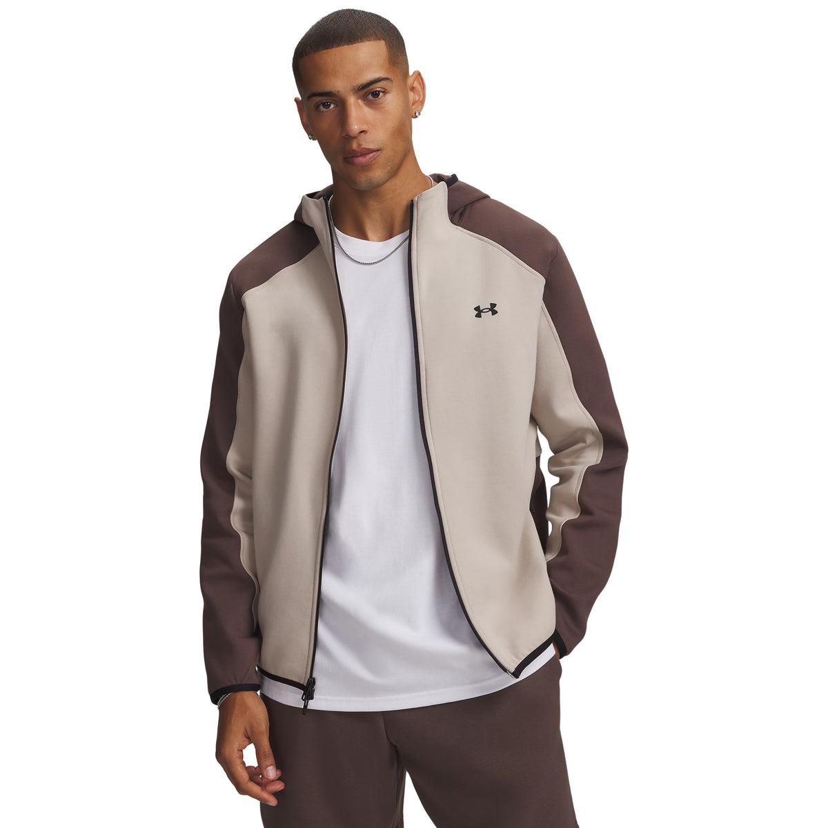 UNDER ARMOUR UNSTOPPABLE FLC FULL ZIP - Beige - immagine principale