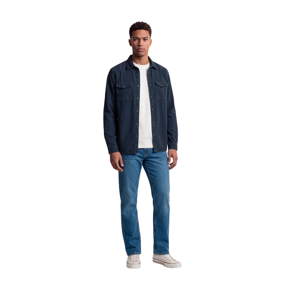 GAS KIN POCKET SHIRT VELVET - Blu - immagine principale