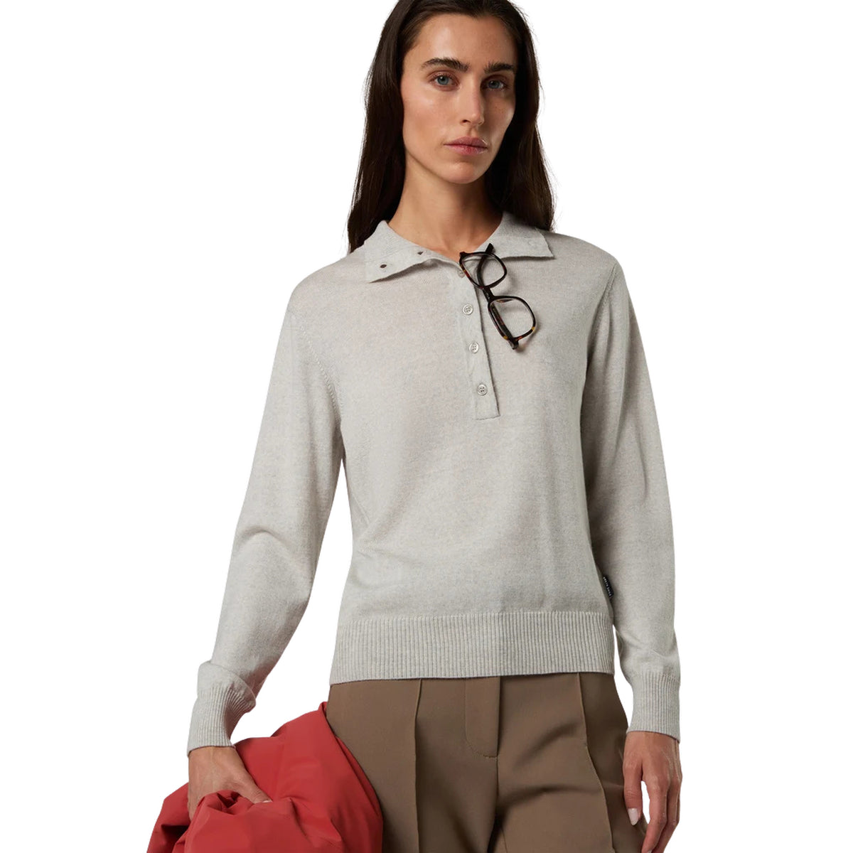 NORTH SAILS W POLO NECK 14GG KNITWEAR - Grigio chiaro - immagine principale