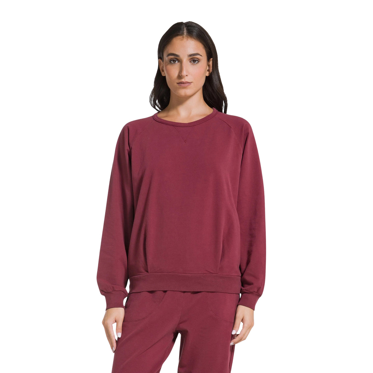 DEHA FELPA GIROCOLLO STRETCH - Bordeaux - immagine principale