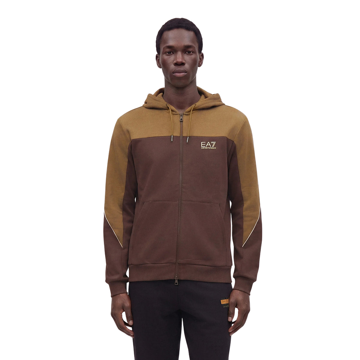 EMPORIO ARMANI 7 EA7 TRAIN COLOURBLOCK HOOD FZ