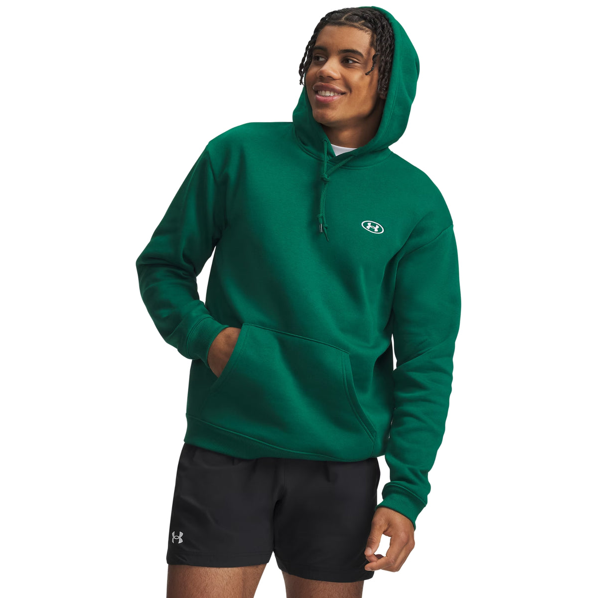 UNDER ARMOUR RIVAL FLEECE HOODIE - Verde - immagine principale