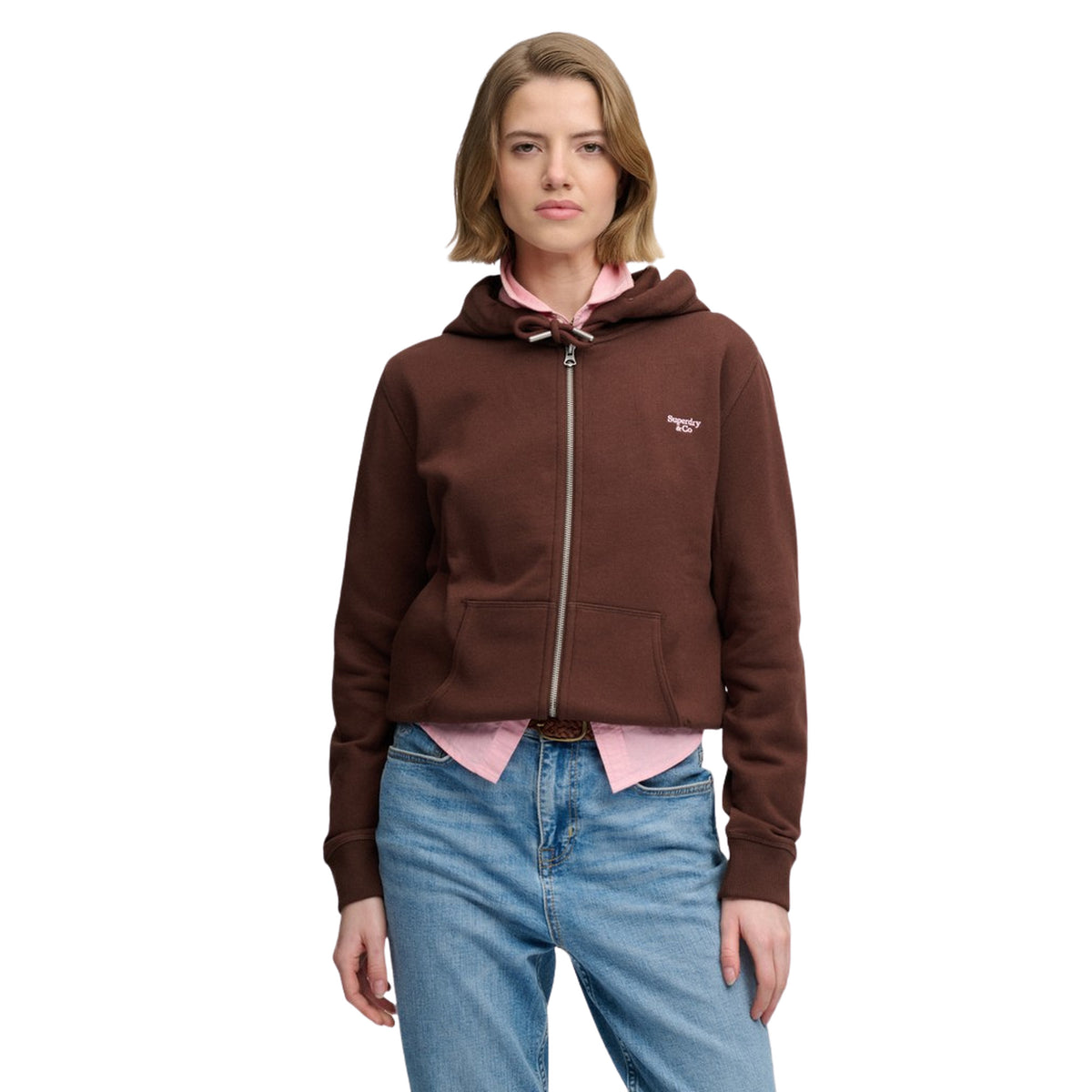 SUPERDRY W SIGNATURE EMB ZIPHOOD