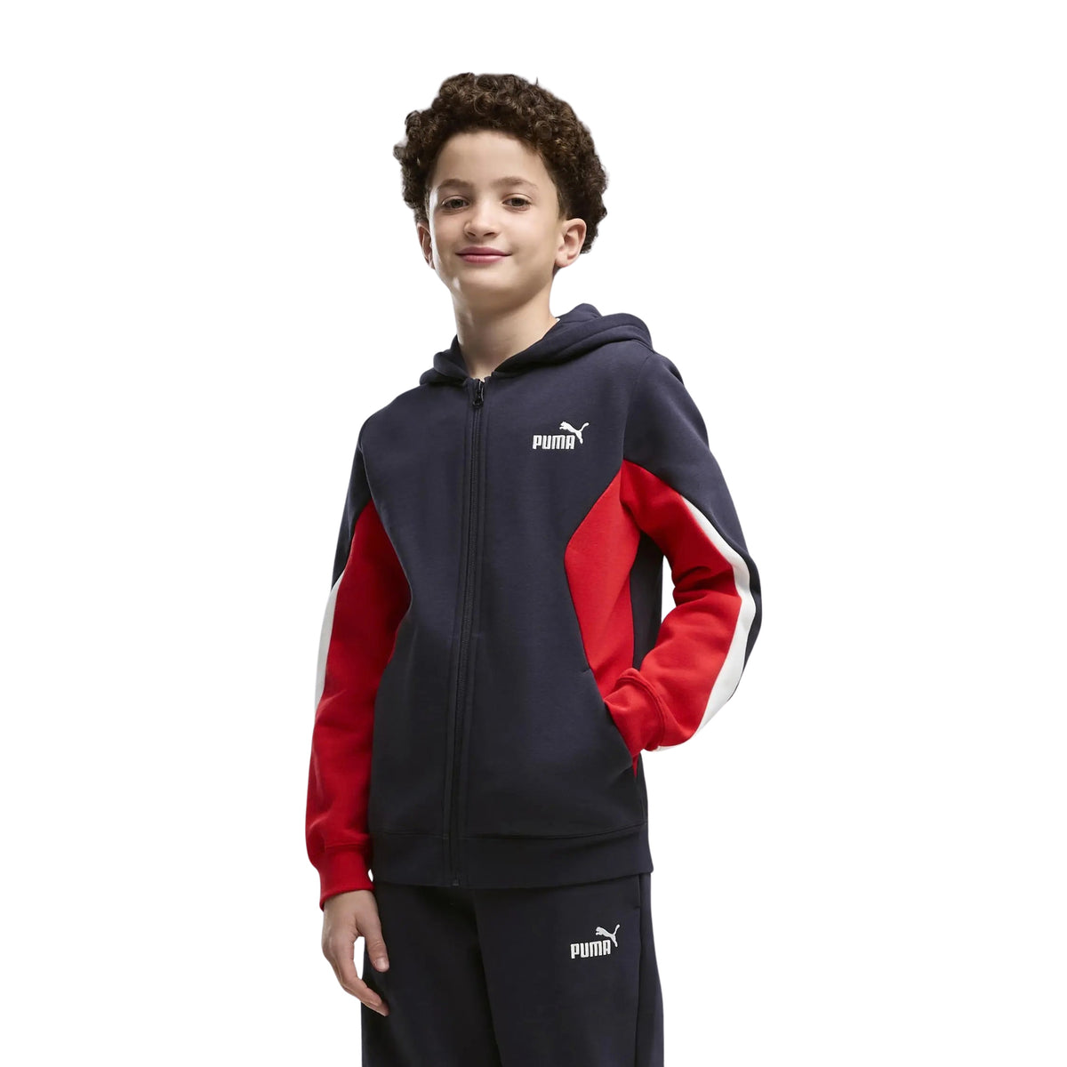 PUMA ESS BLOCK SWEAT SUIT JR - Blu - immagine principale