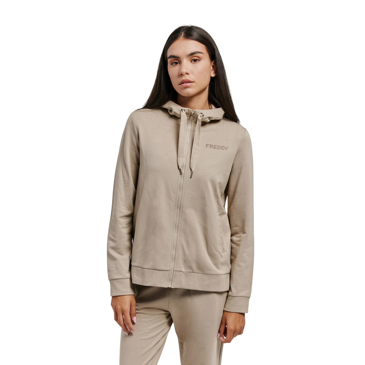 FREDDY W COLLEGE LUXE H FLEECE - Beige - immagine principale