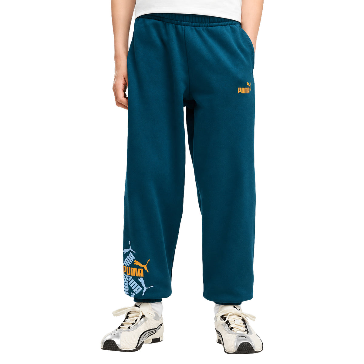 PUMA LOGO LAB SWEATPANTS JR - Turchese - immagine principale