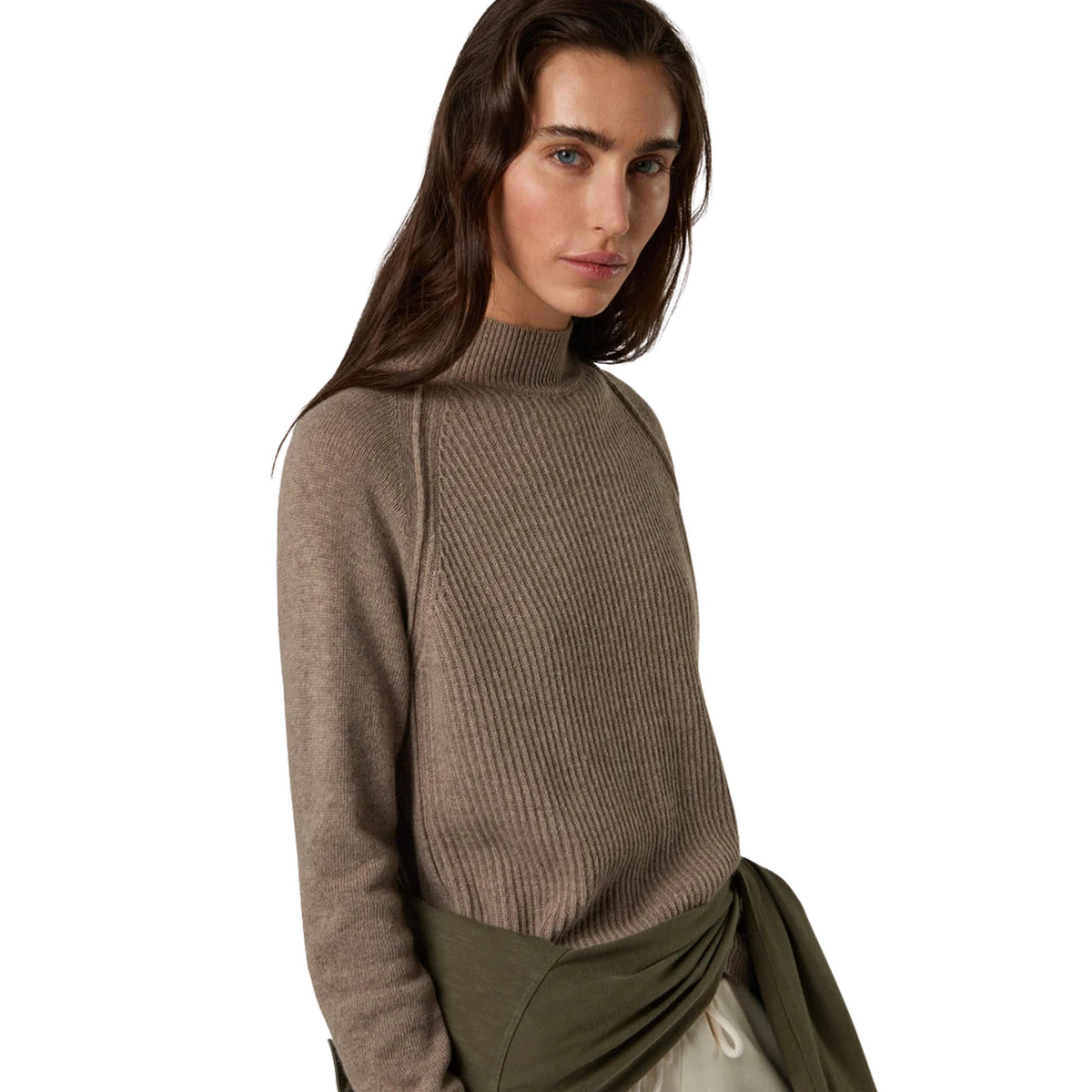NORTH SAILS W MOCK NECK 7GG KNITWEAR - Marrone chiaro - immagine principale